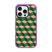 iPhone 16 Pro Impact Case MagSafe Compatible Tumbling Block Green