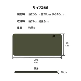 WAQ 單人自動充氣睡墊 Relaxing Camp Mat 10cm 行軍床 露營 床墊 車中泊 車露 野營