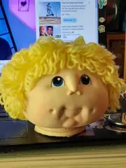 1984 Vintage Cabbage Patch , Build A Doll; Never Used, Blond Curly Yarn Hair,...