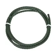 Round Braided Leather Cord Bolo Leather Cord 3mm x 1m Dark Green