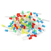 100Pcs 5mm Light Emitting Diodes, LED Diodes, 5Colors