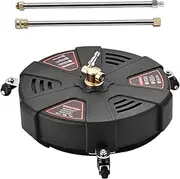 Portable Surfaces Cleaner - Portable Concrete Cleaner, Driveway Cleaner | Stainless Steel Outdoor Surfaces Cleaners with Wheels, Construction Cleaning Tool for Sidewalks, Driveways, Decks, Patios
