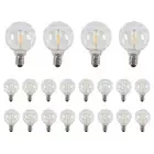 20 Pcs G40 LED Replacement Light Bulbs E12 Screw Base Shatterproof LED5244