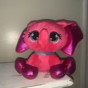Gund P'Lushes Pet BIG EYE PINK ELEPHANT New Plush Collectible Toy RARE j15