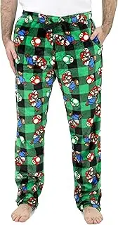 [Nintendo] Mens Mario Pajamas, Video Game Pajama Pants, Mario Kart Pajamas for Adults, Mario Bros Pajama Pants, S-XL
