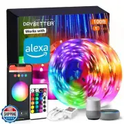 DAYBETTER Smart WiFi Led Lights 100ft, Tuya App Controlled Led Strip Lights,
