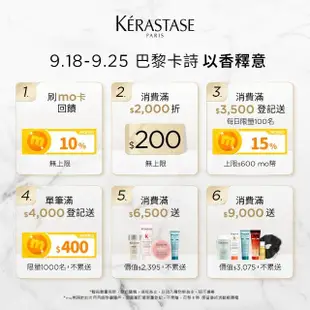 【KERASTASE 巴黎卡詩】黑鑽極萃逆時三步驟洗護組(洗髮精/髮膜/熱活精華/深層修護/柔順/玫瑰/香氛)