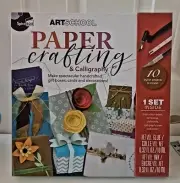 Art School NEW Paper Crafting & Calligraphy Kit Scrapbooking Card Making MORE