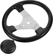 ETHZZLE Atv Replacement Steering Wheel PU Steering Wheel for Go Kart Easy Installation Durable and Comfortable Grip Compatible with Various Models Stylish Design for Optimal Driving