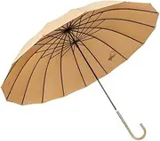 Portable Golf Umbrella Windproof 16 Bones Stick Umbrella with Ergonomic J Handle Solid Color Simplicity Auto Open Cane Umbrella for Men Women Business