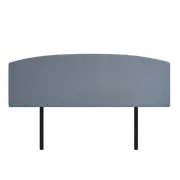 Linen Fabric King Bed Curved Headboard Bedhead - Berlin Blue