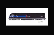 Amtrak Charger #301 50th Annv. Day 1 11x17" Matted Print by Andy Fletcher signed