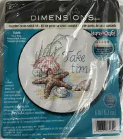 Dimensions Counted Cross Stitch Kit 73060 Take Time Learn A Craft & Plastic Loop
