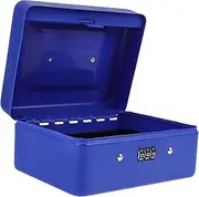 CANIGHT Box Small Lockable Cash Box Portable Money Organizer with Removable Tray Secure Storage for Coins Cash for Home Office Use Built Lock for Safety