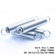 Hook Extension Springs Wire Dia 1.6mm Galvanised Spring Steel Tension Expansion