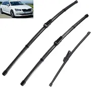 Wiper Front & Rear Wiper Blades Set Compatible with Skoda Superb B8 Combi 2015-2023 Windshield Windscreen Window 26"+18"+16"