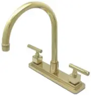 Kingston Brass KS8792CQLLS Claremont 8" Kitchen Faucet Without Sprayer, Polished