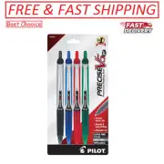 Pilot, Precise V5 RT Refillable & Retractable Liquid Ink Rolling, Pack of 4