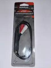 Radioshack 12 In. Shielded Dual RCA Dual Male To 1/4” Stereo Female Y-adapter