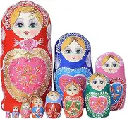 YAKELUS 10pcs Russian Nesting Dolls Matryoshka handmade1051