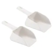2Pcs Ice Scoop ABS 9.06x3.54" Small Ice Maker Flour Cereal Sugar Handle Shovel