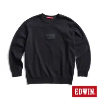 在飛比找momo購物網優惠-【EDWIN】男裝 人氣復刻款 繡花BOX厚長袖T恤(黑色)
