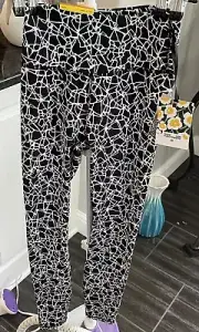 Diane Von Furstenberg For Target Cracked Glass B/W Leggings XXS New Tag Sold Out