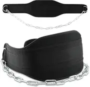 Dip Belt With Chain,Weightlifting Belt or Pull-Ups, Powerlifting, Squats, and Bodybuilding,550lbs - 650lbs Weight Capacity