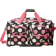 Rockland Women's Rolling Wheel Duffle Bag Travel Vacation Luggage Heavy Duty 22"