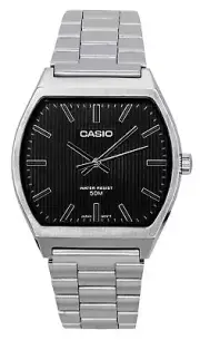 Casio Standard Analog Stainless Steel Black Dial Quartz MTP-B140D-1A Men's Watch