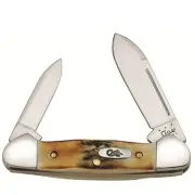 CASE XX KNIVES SAMBAR STAG BABY BUTTERBEAN 52132 SS (5537) POCKET KNIFE