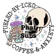 Sublimation Print Fueled By Coffee & Anxiety Ready to Press Heat Transfer