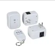 Holiday Time 3 Pack Wireless Christmas Outlets with Remote Control Batteries Inc