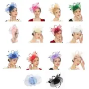 Exquisite French Fascinator Pillbox Hat with Veil for Wedding Cocktail Tea Party