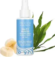 Pacifica Beauty, Salty Waves Texture Sea Salt Spray for Hair, Beachy Waves, Wavy Hair Products, Hydrating, Banana Scent, Curl Enhancing, Paraben Free, Sulfate Free, Vegan & Cruelty Free