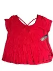 Womens Junior Plus Mauve Cross Pattern Back Short Sleeve Size 3X