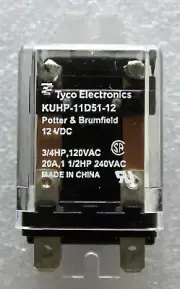 NEW TYCO POTTER & BRUMFIELD KUHP-11D51-12 12VDC 20A DPDT POWER RELAY