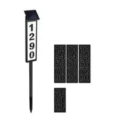 Solar House Number Light House Address Digital Illuminated Ground Plug Sign Automatically Waterproof House Light White and Warm Light