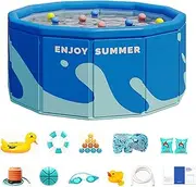 Non-Inflatable Swimming Pool - Portable Hard Shell Folding Family Pool,Portable Swimming Pool for Outdoor, Indoor, Backyard, Garden, Balcony, Beach