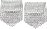 2 Pieces Rhinestone Patches Accessory DIY Iron on Patches for Hats Dress Sweater