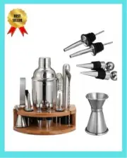 Cocktail Shaker Set 12PCS Maker Mixer Martini Spirits Bar Strainer Bartender Kit