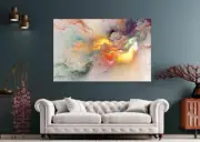 Abstract mixed colors cloud home decor living Classical Canvas Print wall art