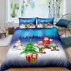 Theme Comforter Cover Set,Cartoon Snowman Grandpa Bedding Set, Nursery Gift