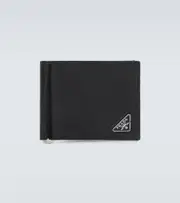 [Prada] Prada Saffiano metal money clip wallet One Size black