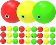 WESIEVYA 30Pcs Foams Fishing Floating Buoys for Sea Stream and Lake Fishing Durable Tools with Rings Easy Depth Reliable Performance