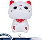 Chinese Lucky Cat | Lucky Cat Bobblehead | 3.43 Inch Solar Dancing Toy, Cute Cat Ornament, Fortune Cat Statue for Restaurants Car Dashboard Desktop Decor