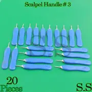 20 Scalpel Handle #3 with Blue Color Surgical Instruments