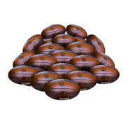 STRADIA "VINTAGE" Size 5 Rugby League Ball – "Classic Game Series with Genuine Cowhide Leather" – Pack of 20 with FREE Mesh Storage Bag