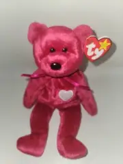 RARE 1998 Ty Original Beanie Baby "VALENTINA" Bear MINT with Multiple Errors