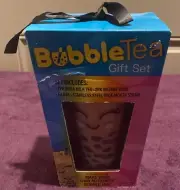 Bubble Milk Tea Kit Gift Set w/ Glass Cup and Straw - Makes 2 Servings - NEW